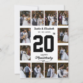 ハッピーアニバーサリー 12 枚の写真を飾れるフォト コラージュ シーズンカード