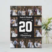 ハッピーアニバーサリー 12 枚の写真を飾れるフォト コラージュ 案内状 (スタンド正面)