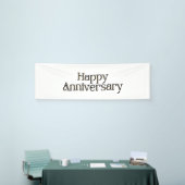 ハッピーアニバーサリー 2.5x8 ヴィニール バナー 横断幕 (トレードショー)