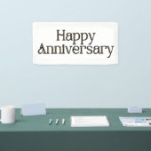 ハッピーアニバーサリー 2x1 ヴィニール バナー 横断幕 (トレードショー)