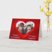 ハッピーアニバーシ??年賀状 カード (黄色い花)