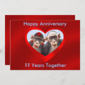 ハッピーアニバーシ??YEARS TOGETHER-招待状-2 招待状 (正面/裏面)