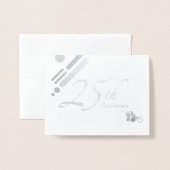 ハッピーアニバーズ25モダン周年 箔カード (封筒付き正面)