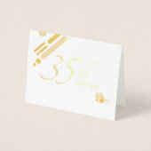 ハッピーアニバーズ35周年モダン鳥 箔カード (正面)