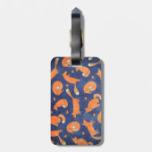 ハッピーアニマルフォックスパターン ラゲッジタグ (裏面縦)