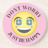 ハッピーアニメ顔 コースター (正面)