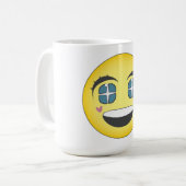 ハッピーアニメ顔 コーヒーマグカップ (正面左)