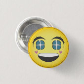 ハッピーアニメ顔 缶バッジ (正面&裏面)