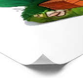 ハッピーアヒルと帽子 | AI Art ポスター (角)