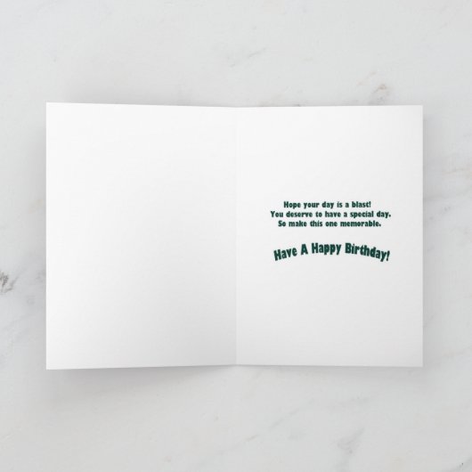 ハッピーアフリカンアメリカンボーイアンドケーキ誕生日 カード (内部)