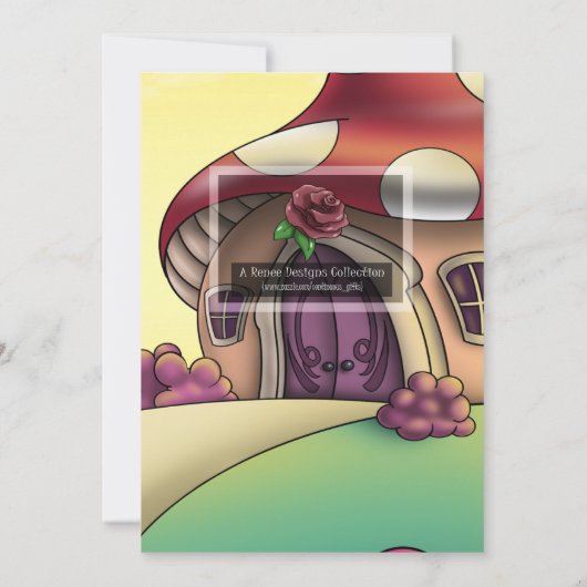 ハッピーアフリカンアメリカン妖精の誕生日パーティー 招待状 (裏面)