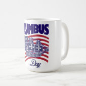ハッピーアメリカコロンバスデー コーヒーマグカップ (正面右)