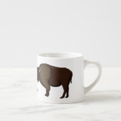 ハッピーアメリカンバイソンバッファローイラストレーション エスプレッソカップ (右)
