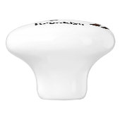 ハッピーアメリカンバイソンバッファローイラストレーション セラミックノブ (側面)