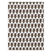 ハッピーアメリカンバイソンバッファローイラストレーション テーブルクロス (正面)