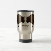 ハッピーアメリカンバイソンバッファローイラストレーション トラベルマグ (中央)