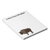 ハッピーアメリカンバイソンバッファローイラストレーション ノートパッド (アングル)