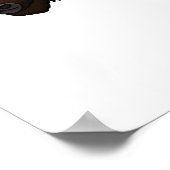 ハッピーアメリカンバイソンバッファローイラストレーション ポスター (角)