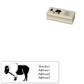 ハッピーアメリカンバイソンバッファローイラストレーション ラバースタンプ (押印)