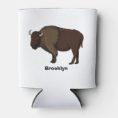 ハッピーアメリカンバイソンバッファローイラストレーション 缶クーラー (正面)