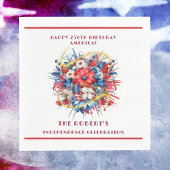 ハッピーアメリカ250誕生日アメリカお祝い スタンダードランチョンナプキン