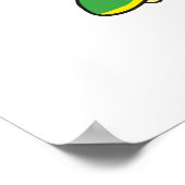 ハッピーアリゲータークロコダイル漫画踊り ポスター (角)