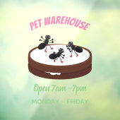 ハッピーアリ氷スケートで滑るオンクッキーマンガ ウィンドウサイン (シート3)