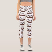 ハッピーアリ氷スケートで滑るオンクッキーマンガ カプリレギンス (正面)