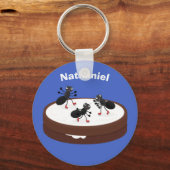 ハッピーアリ氷スケートで滑るオンクッキーマンガ キーホルダー (正面)