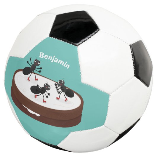 ハッピーアリ氷スケートで滑るオンクッキーマンガ サッカーボール (3/4)