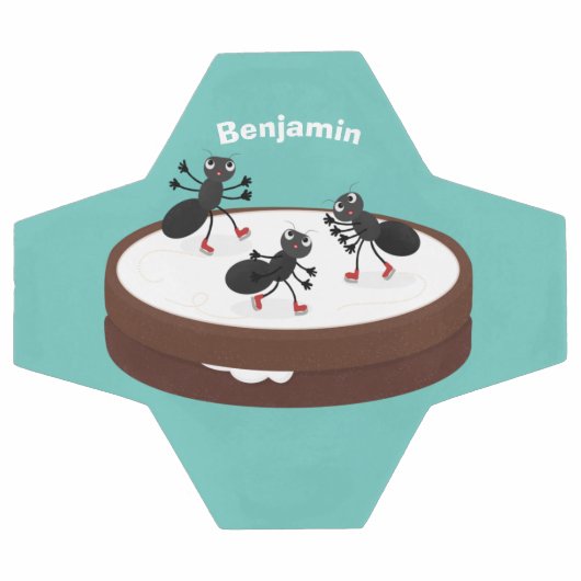 ハッピーアリ氷スケートで滑るオンクッキーマンガ サッカーボール (フラット)