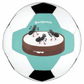 ハッピーアリ氷スケートで滑るオンクッキーマンガ サッカーボール (正面)