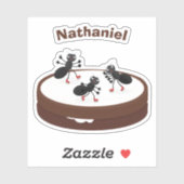 ハッピーアリ氷スケートで滑るオンクッキーマンガ シール (シート)