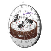 ハッピーアリ氷スケートで滑るオンクッキーマンガ ダーツボード (正面右)