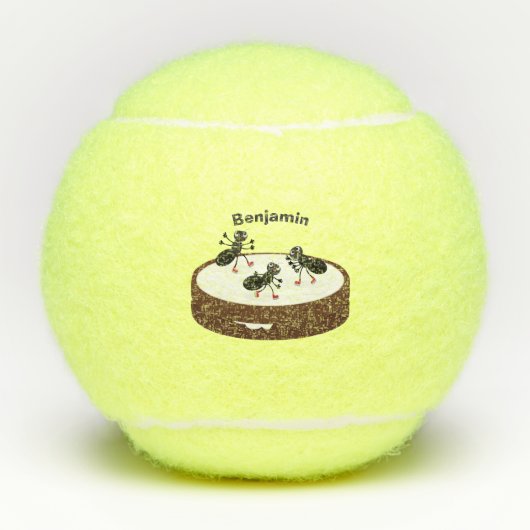 ハッピーアリ氷スケートで滑るオンクッキーマンガ テニスボール (正面)