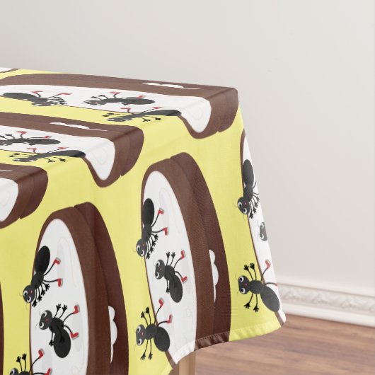 ハッピーアリ氷スケートで滑るオンクッキーマンガ テーブルクロス (インサイチュ)