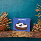 ハッピーアリ氷スケートで滑るオンクッキーマンガ フォトプラーク (側面)