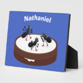 ハッピーアリ氷スケートで滑るオンクッキーマンガ フォトプラーク (側面)