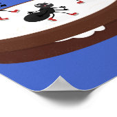 ハッピーアリ氷スケートで滑るオンクッキーマンガ ポスター (角)