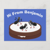 ハッピーアリ氷スケートで滑るオンクッキーマンガ ポストカード (正面)