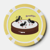 ハッピーアリ氷スケートで滑るオンクッキーマンガ ポーカーチップ (裏面)