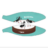 ハッピーアリ氷スケートで滑るオンクッキーマンガ ミニバスケットボール (パネル)