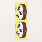 ハッピーアリ氷スケートで滑るオンクッキーマンガ ヨガマット (正面)