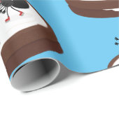 ハッピーアリ氷スケートで滑るオンクッキーマンガ ラッピングペーパー (ロールコーナー)