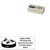 ハッピーアリ氷スケートで滑るオンクッキーマンガ ラバースタンプ (押印)