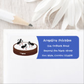 ハッピーアリ氷スケートで滑るオンクッキーマンガ ラベル (インサイチュ)