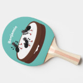 ハッピーアリ氷スケートで滑るオンクッキーマンガ 卓球ラケット (横)