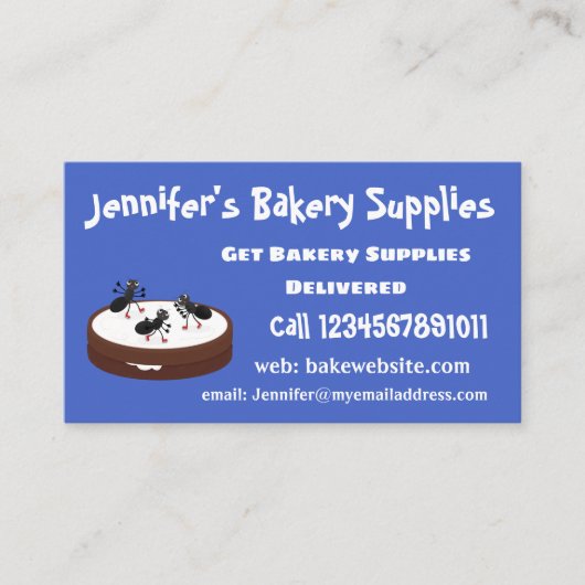 ハッピーアリ氷スケートで滑るオンクッキーマンガ 名刺 (正面)