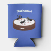 ハッピーアリ氷スケートで滑るオンクッキーマンガ 缶クーラー (正面)