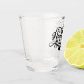 ハッピーアルコホリデイズ |おもしろいクリスマス飲酒おもしろい ショットグラス (左)
